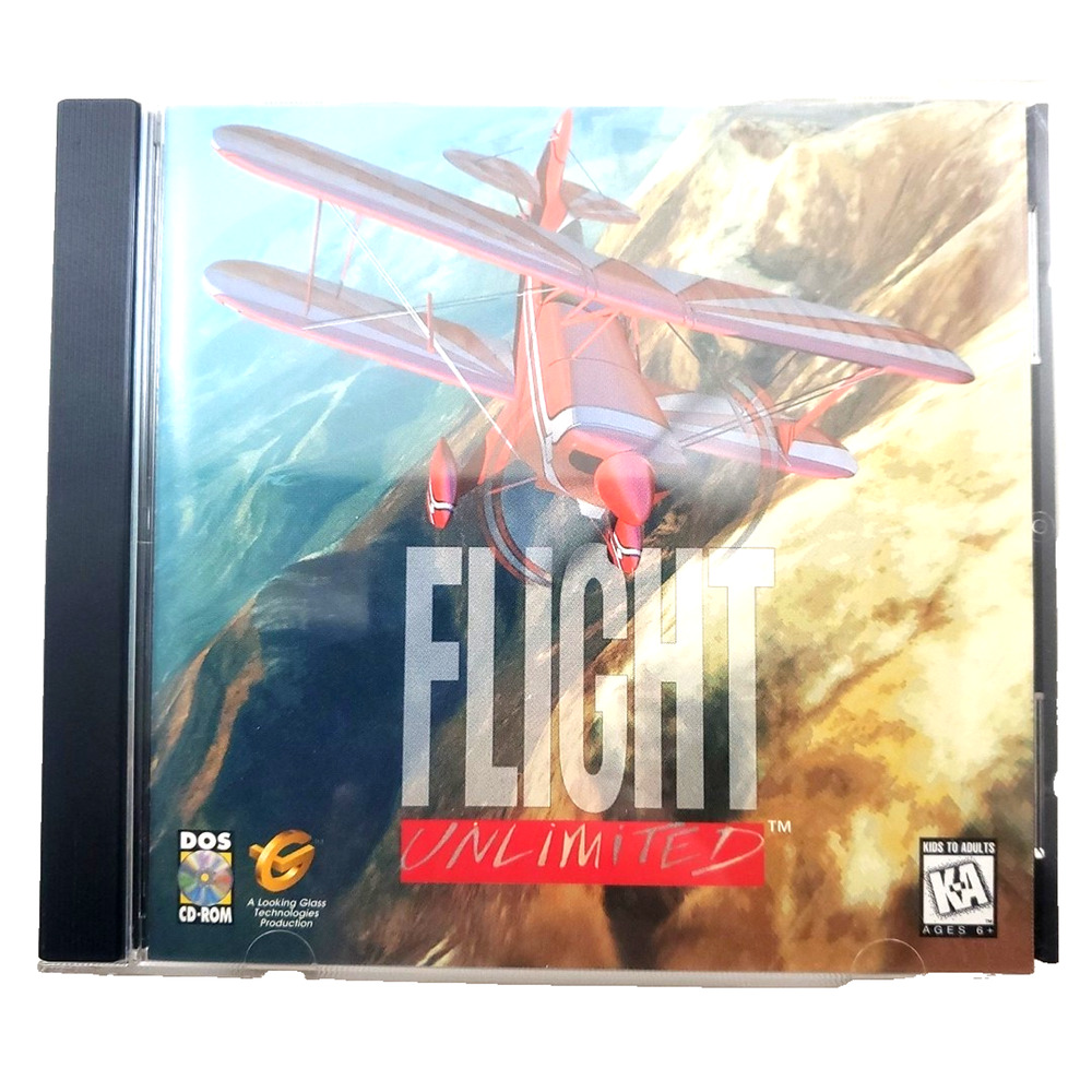 90s Flight Unlimited PC Video Game Simulator CD-Rom Windows 95 Vintage Computer